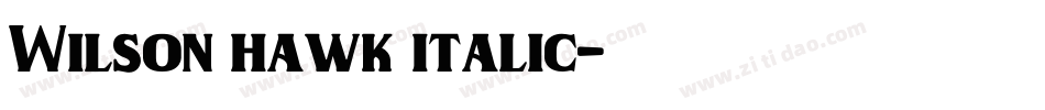 Wilson hawk italic字体转换